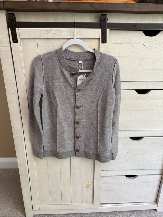 Tops - Neutral Taupe Button-Front Knit Cardigan